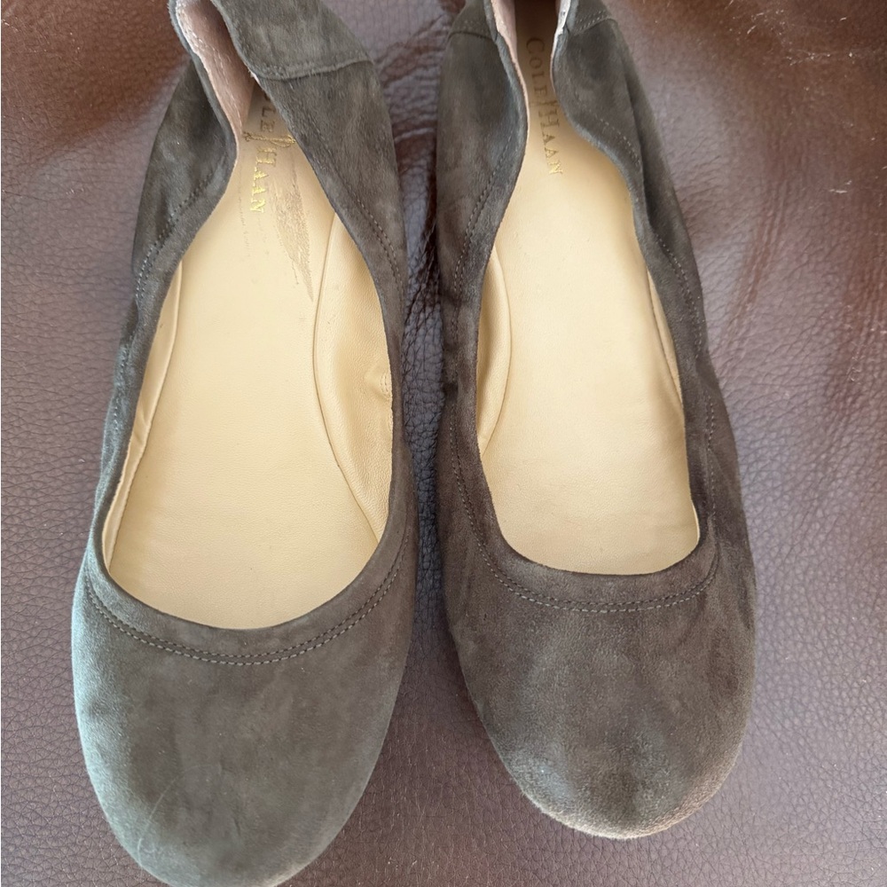 Cole Haan Women's dark green  Suede Loafers